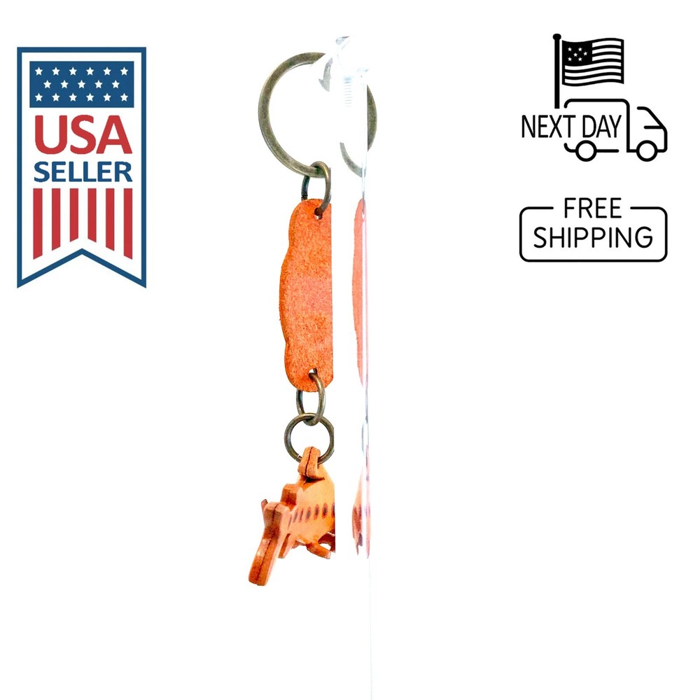 Sea Trout Handmade Leather Keyring