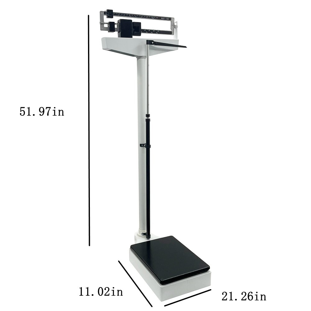 308 lb Height Weight Scale Physician Mechanical Scale Double Ruler