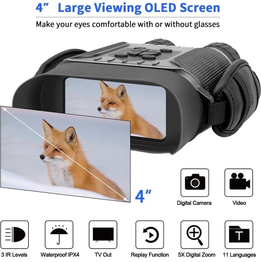 Bestguarder Night Vision wide dynamic range with 4" display