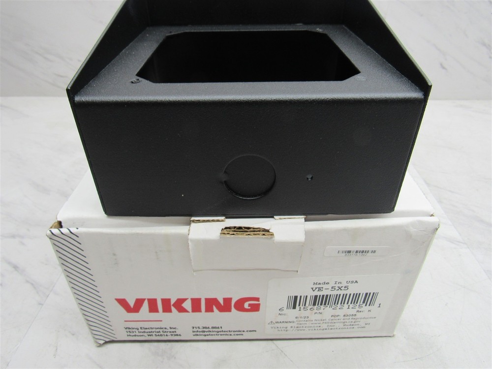 NEW Viking Electronics VE-5x5-PNL Black Surface Box 5x5