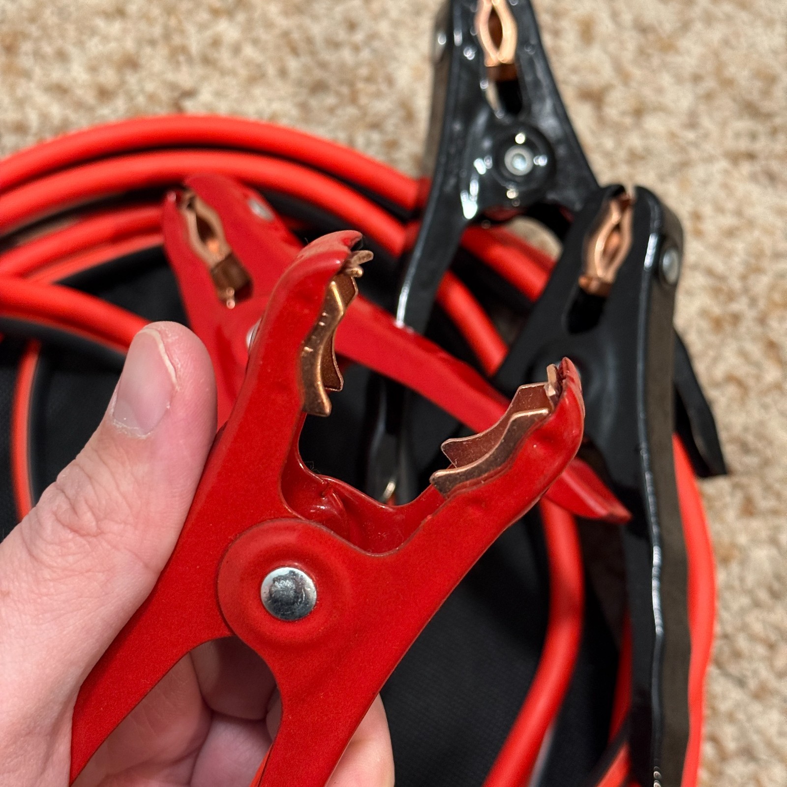 Ever Start PLUS 12 Foot Heavy Duty Booster Cables, Jumper Cables, 8 Gauge w/ Bag