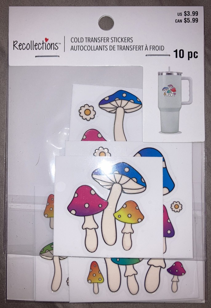 Recollections Mushrooms Cold Transfer Stickers