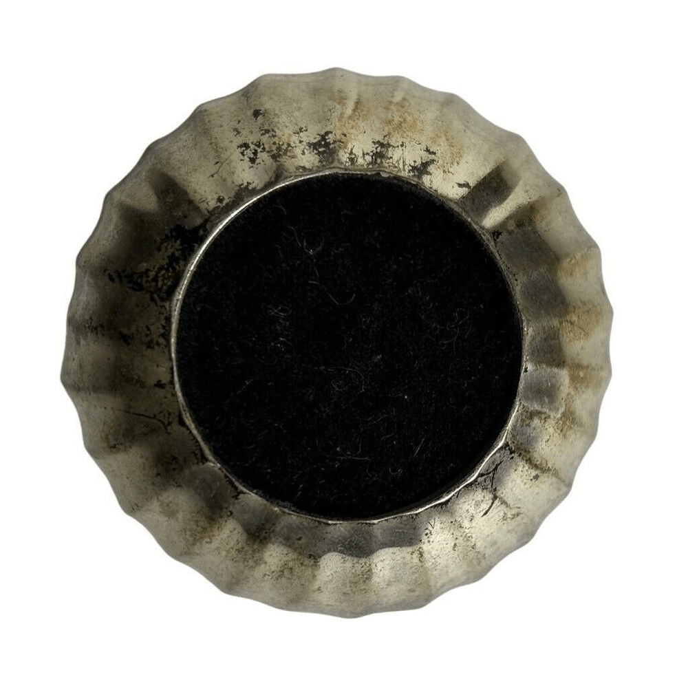 Small Silver Round Decorative Container/ Candle-Holder