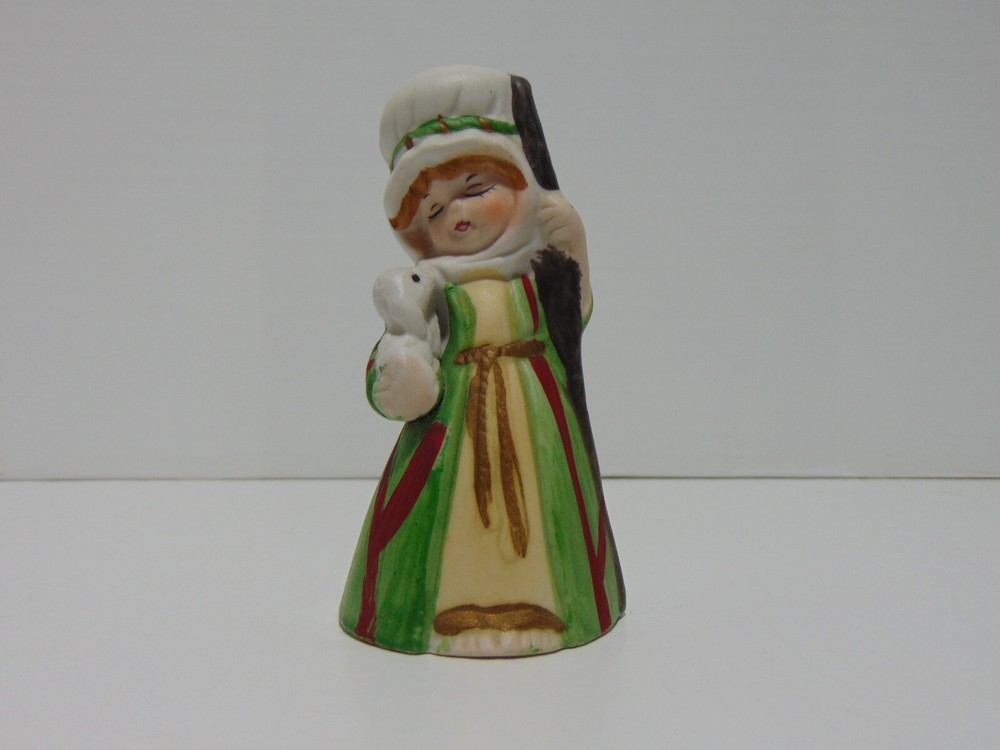 Shepherd Boy With Lamb Ceramic Novelty Bell