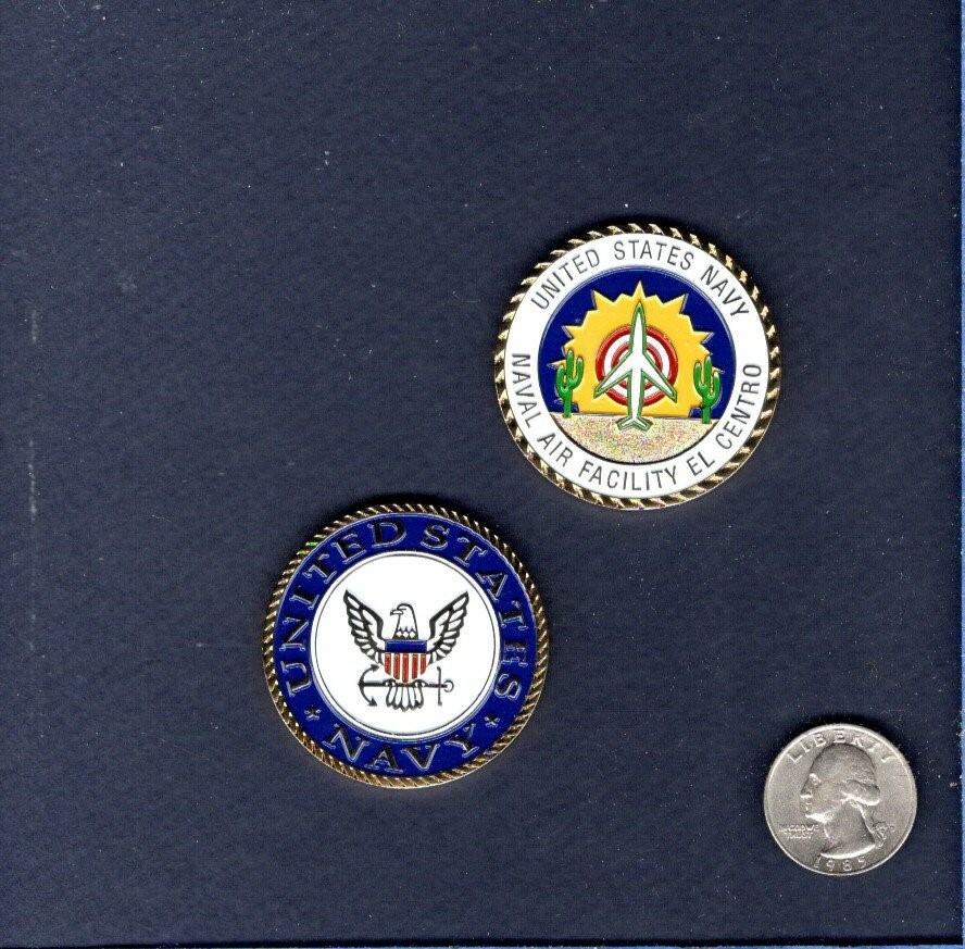 NAF Naval Air Facility EL CENTRO Challenge Coin NAVY Squadron Base Patch Image