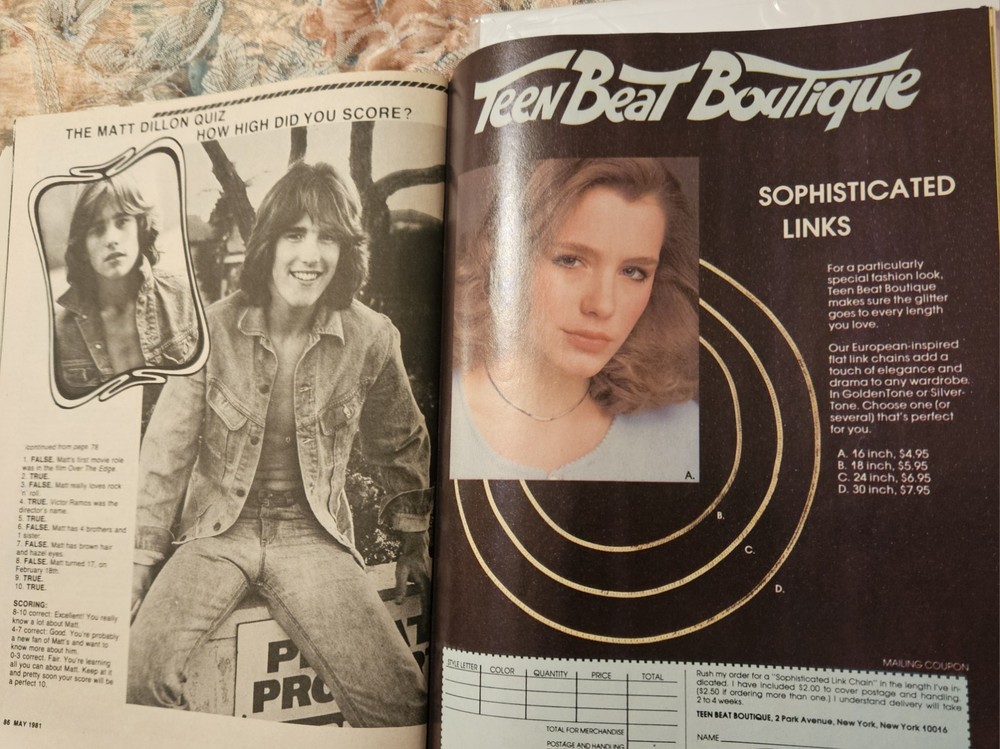 TEEN BEAT MAGAZINE MAY 1981 KISS, VAN HALEN, BAIO, DILLON