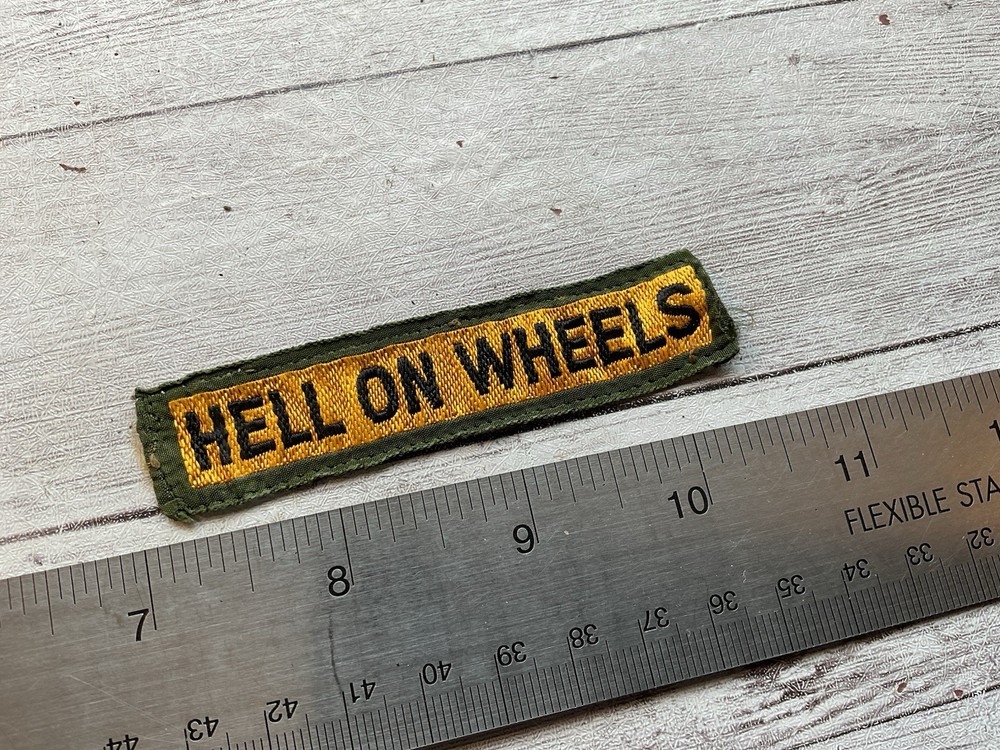 ORIGINAL WWII OCCUPATION MADE HELL ON WHEELS PATCH TAB 2