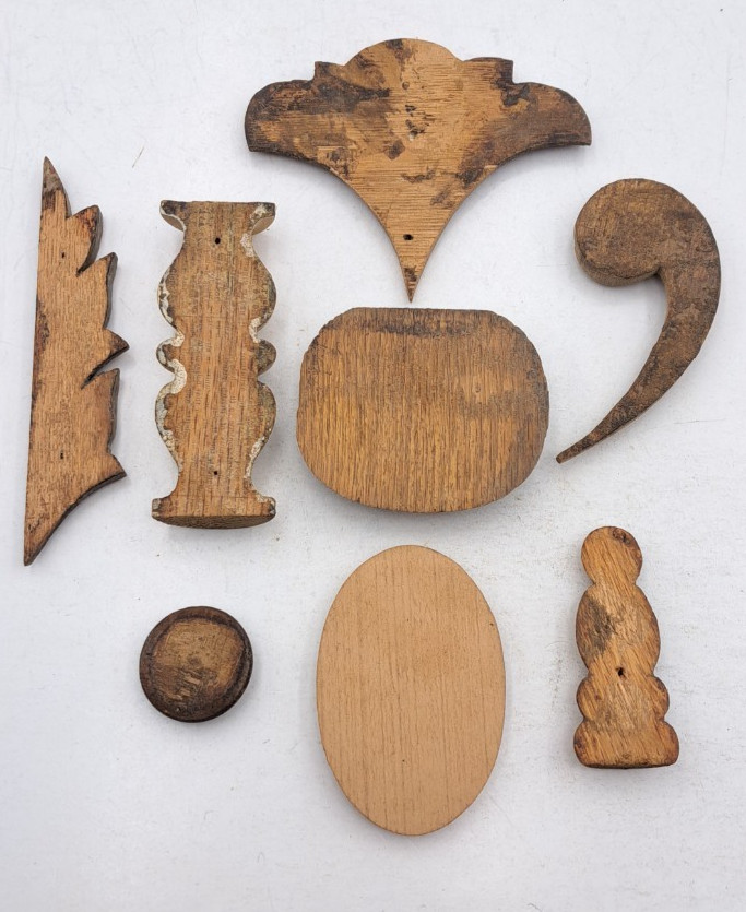 Antique Wooden Decorative Carvings Furnisher Wall Decorations Old Vintage Lot