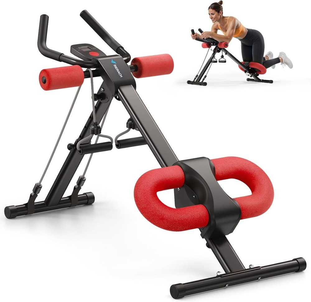 Ab Machine Workout Equipment Home Gym Adjustable Core Trainer Foldable 330lbs