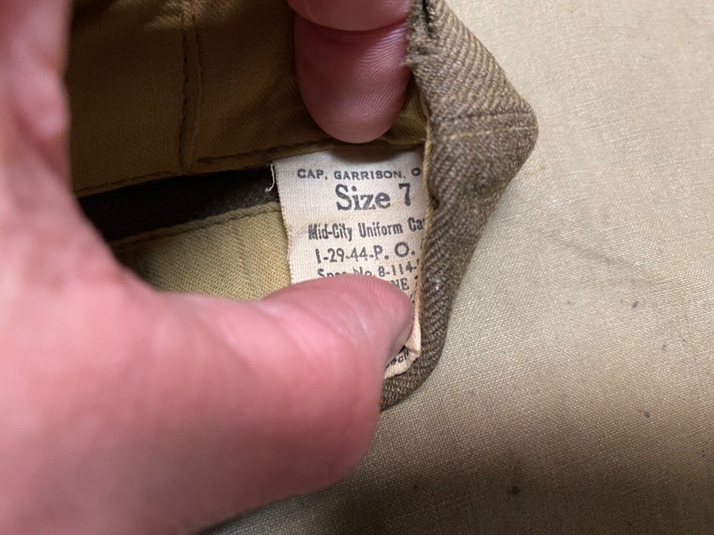 ORIGINAL WWII US ARMY ORDNANCE CORP WOOL OVERSEAS CAP-MEDIUM