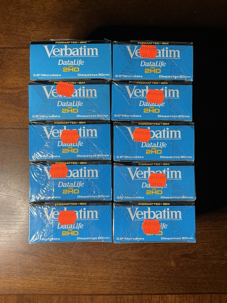 Verbatim DataLife MF-2HD NOS 100 Count🔥🔥🔥