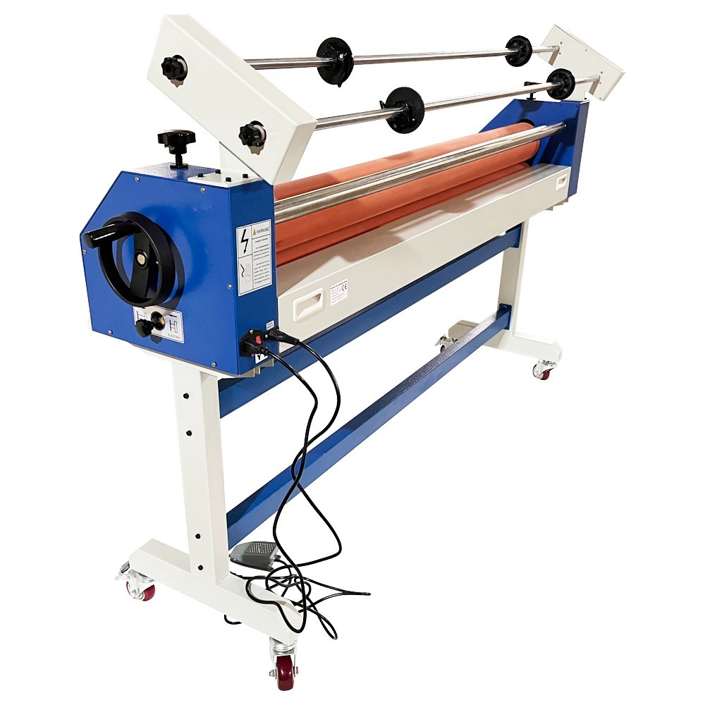 63" Wide Format Cold Laminating Machine110V 1" THK Electric Stand Cold Laminator