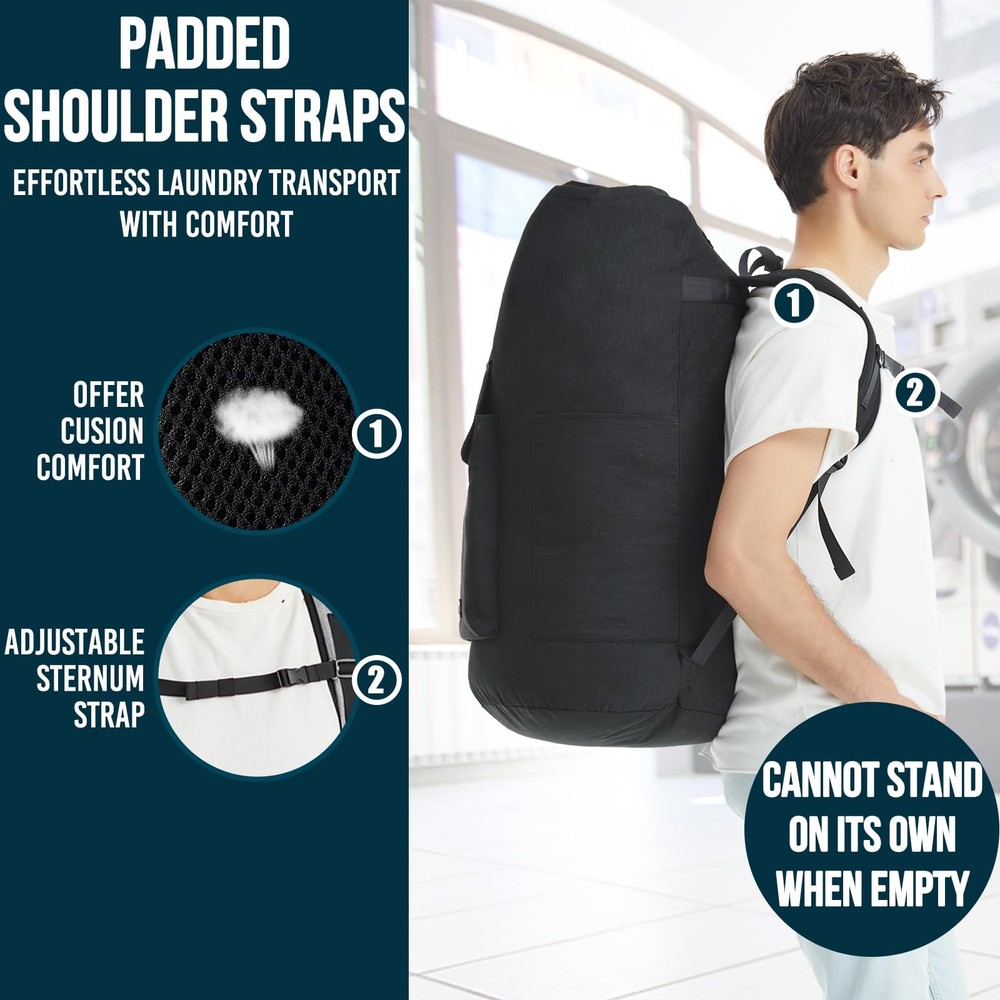 Laundry Bag Extra Large 115L, Laundry Backpack Bag, Laundry Bags Extra Large ...