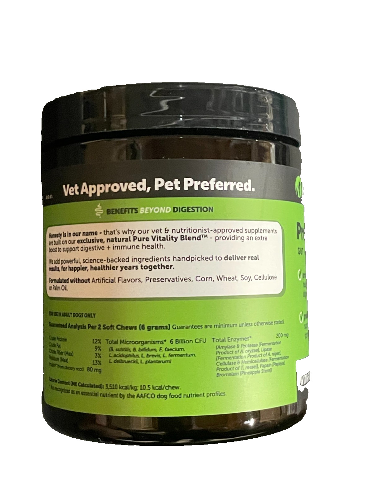 Pet Honesty Probiotics for Dogs 90 All-Natural Dog Chews PUMPKIN FLAVOR PH3