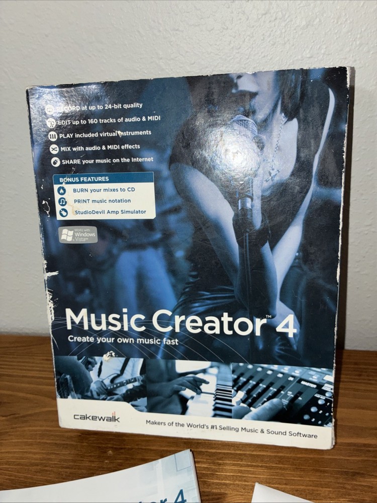 Cakewalk Music Creator 4 Software CD Disc And Manual