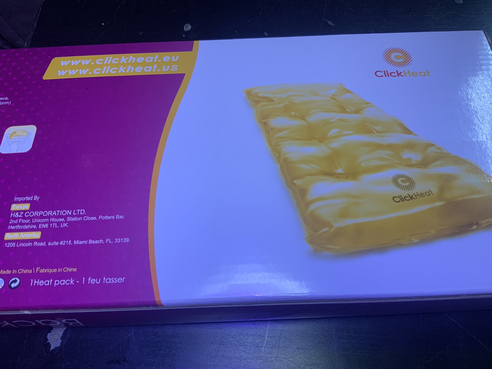 Click Heat Back Verso Pain Relief Reusable Heating Pad Clickheat