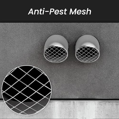 Ø4 Inch Duct Cover – Galvanized Steel Round Duct Cap with Mesh Screen Ø 4 Inch