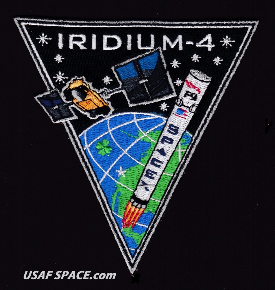 Authentic Iridium-4 - SPACEX FALCON 9 F-9 VAFB Launch SATELLITE Mission PATCH