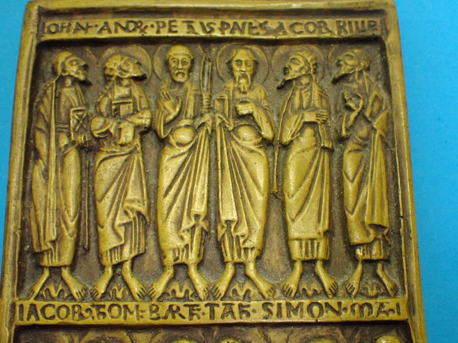 vintage MONASTERY wall PLAQUE / 12 APOSTLES of JESUS