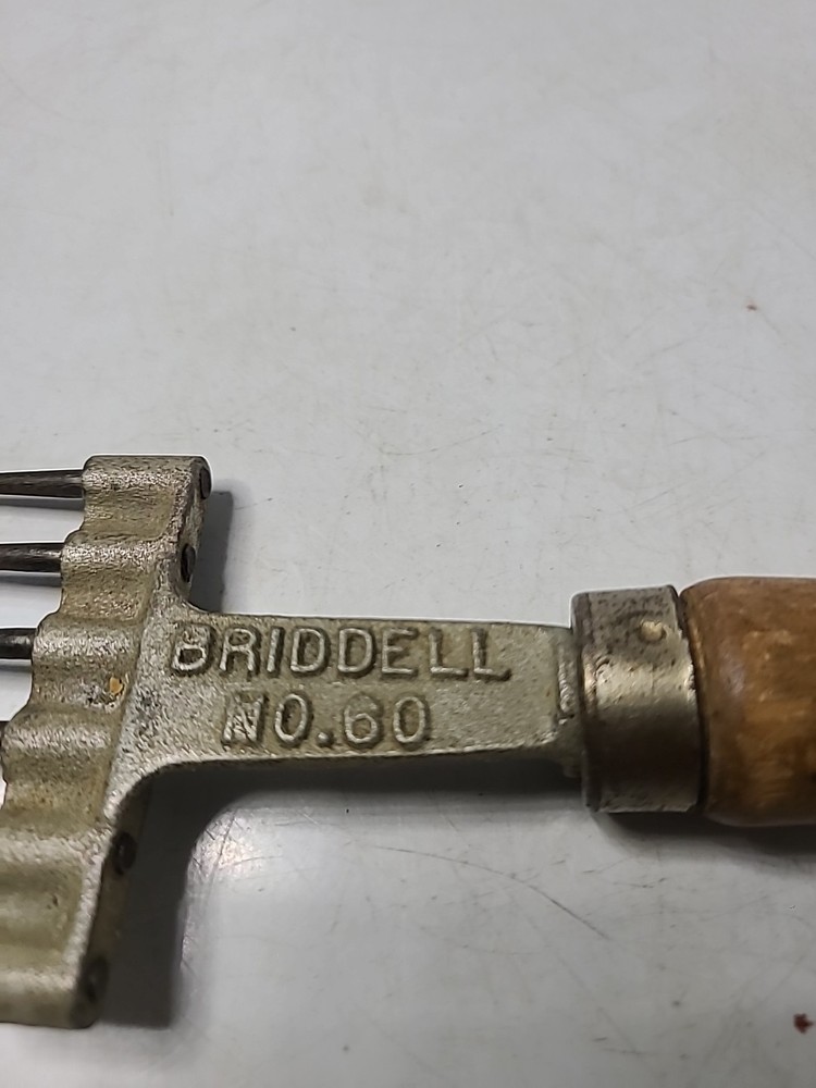 Rustic Vintage Ice Chisel Briddell No. 60 With Wood Handle