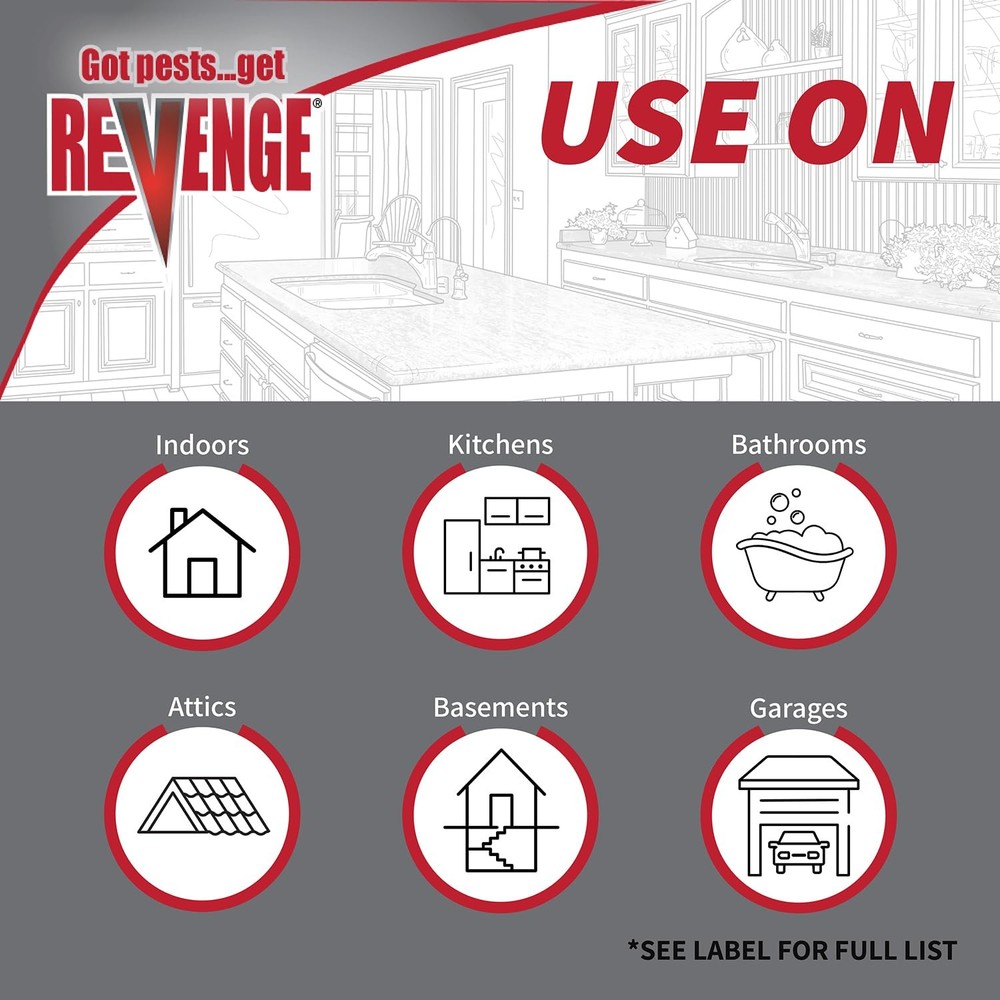 Revenge Invisible Roach Bait with Puffer Applicator Kills Ants, Beetles, Roaches