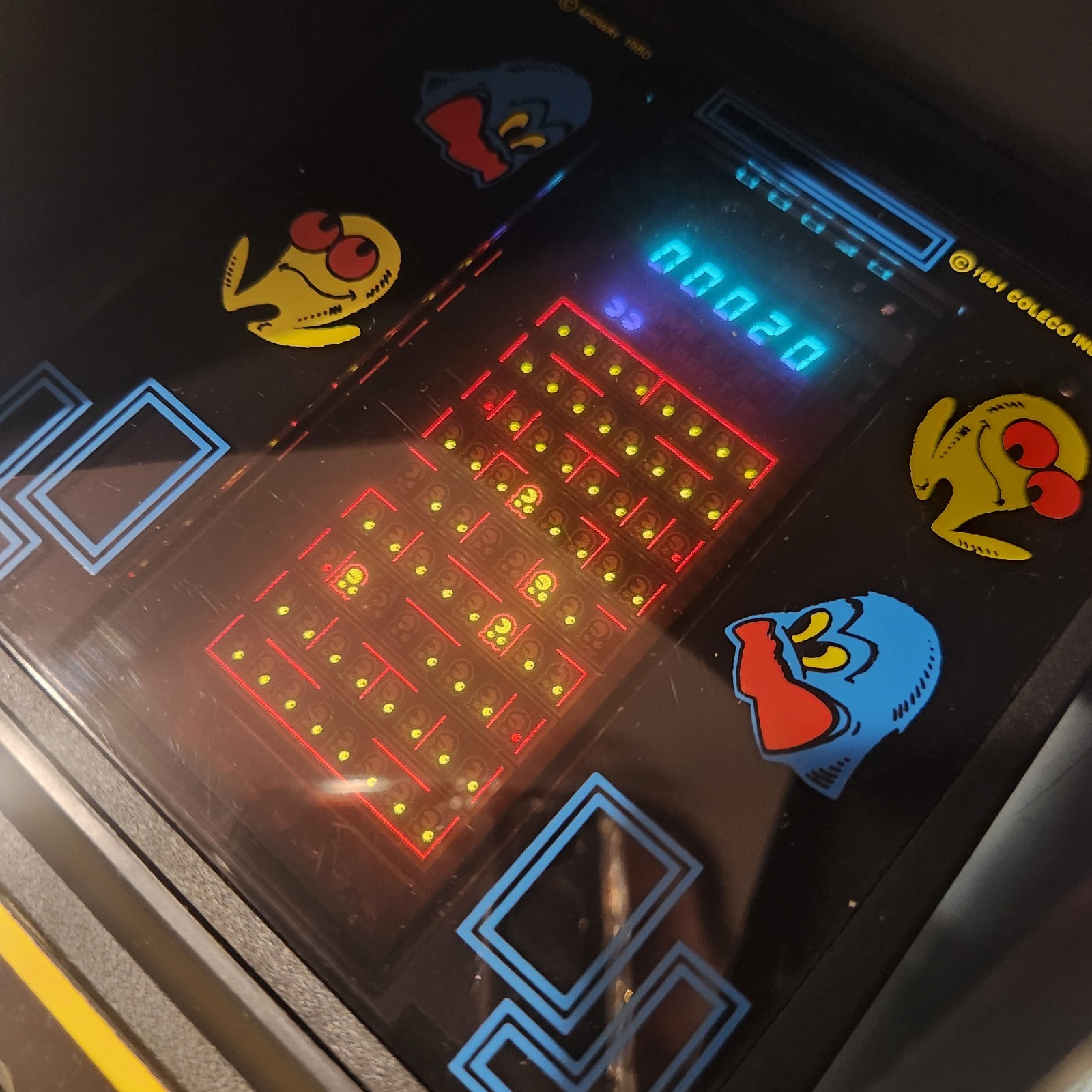 Vintage Pac-Man Mini-Arcade (Midway, Coleco) + box, manual, warranty card; Works