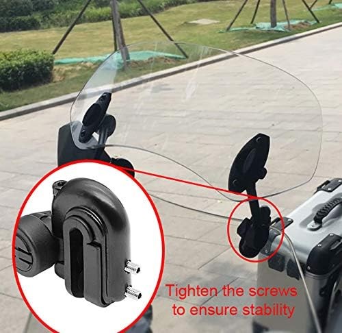 Motoparty Motorcycle Windshield Extension - Universal Adjustable transparent