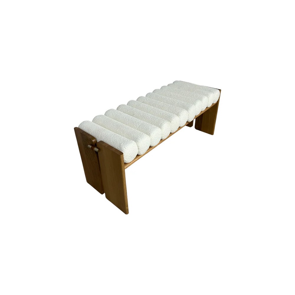 Denver Modern Jasper Bench in White Oak