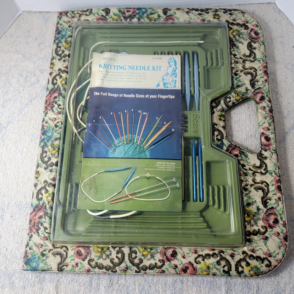 Vintage Sears Knitting Needle Kit Interchangeable Set Case Model 25 5748