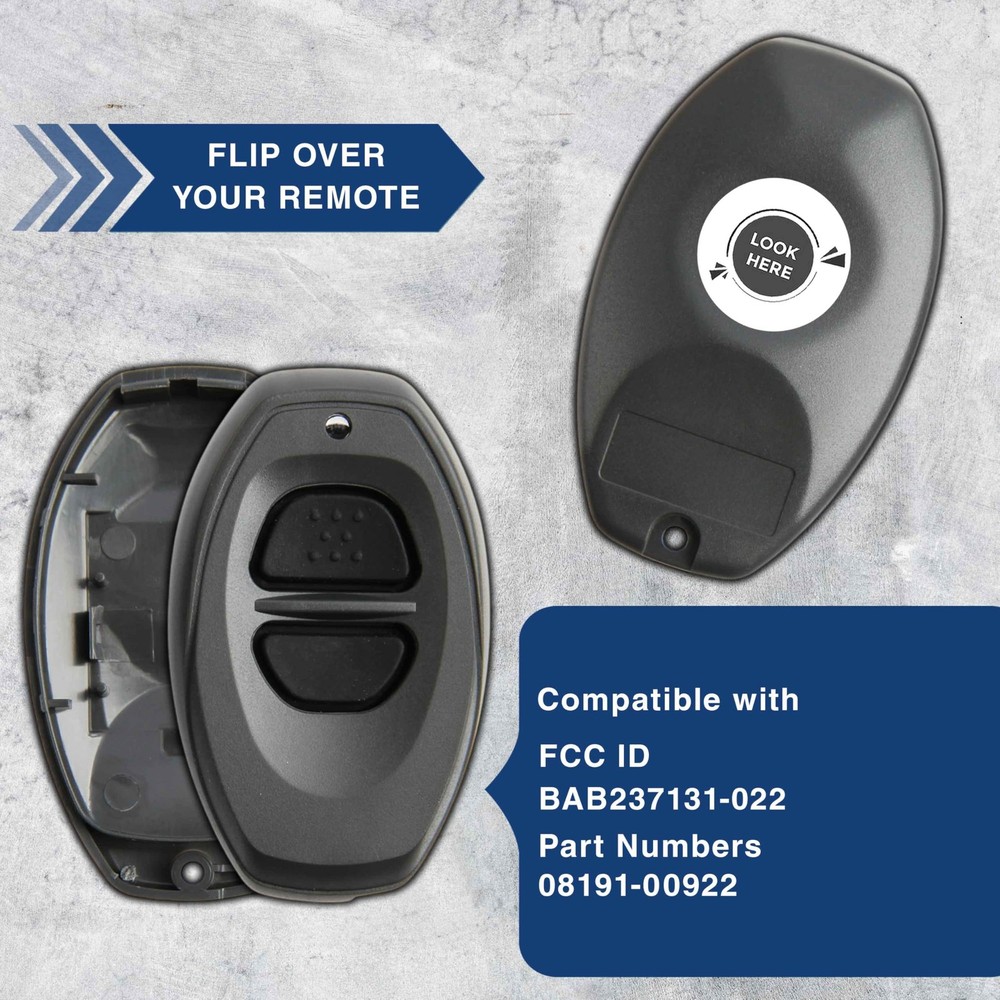 KeylessOption Just The Case Key Fob Keyless Entry Remote Shell Button 1-Pack