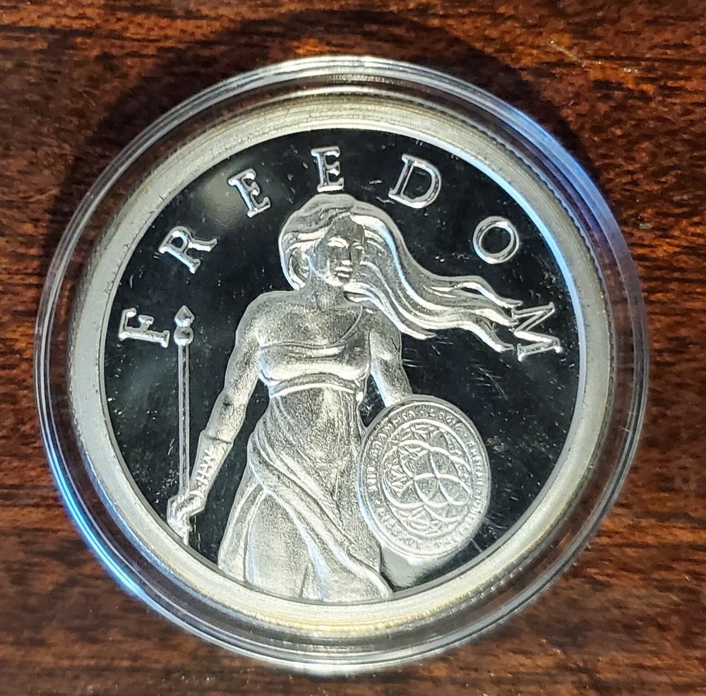 2014 Silver Shield Standing Freedom Proof Round