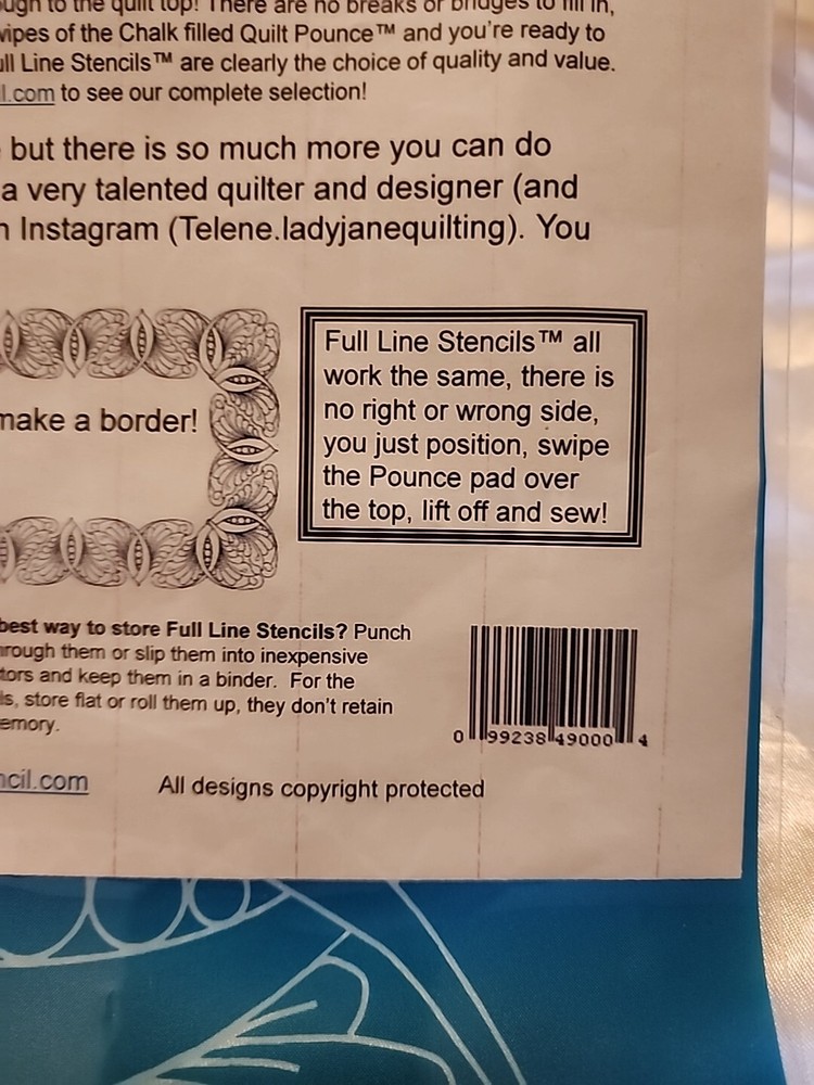 Full Line Stencil #49000 Garden Feather Scroll Elegance Reusable