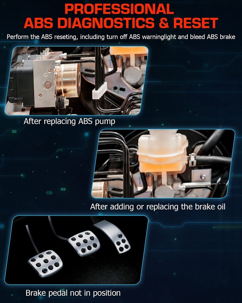 WiFi Bi-directional Scanner OBD2 Code Reader ABS Bleeding Oil & EPB Brake Reset