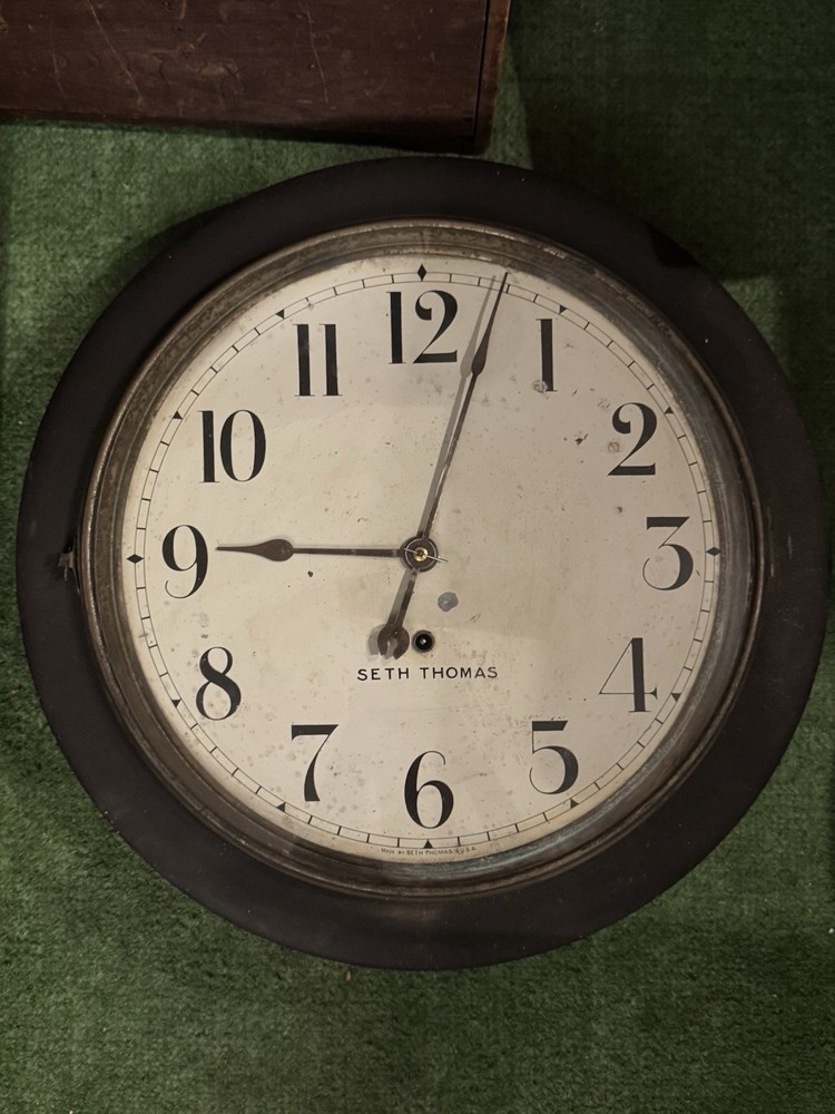 Large Antique Seth Thomas Office/Gallery Wall Clock