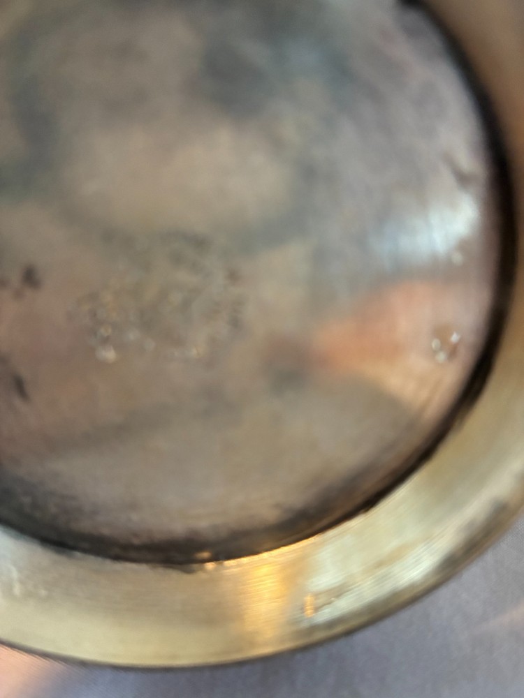 Antique Silver Syrup Pitcher with hinged cover