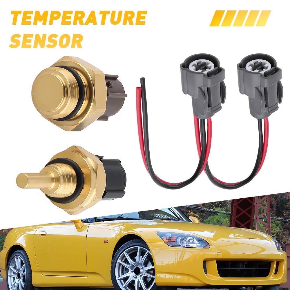 Cooling Fan Control Switch & Coolant Temperature Sensor with Wire Plug For Honda