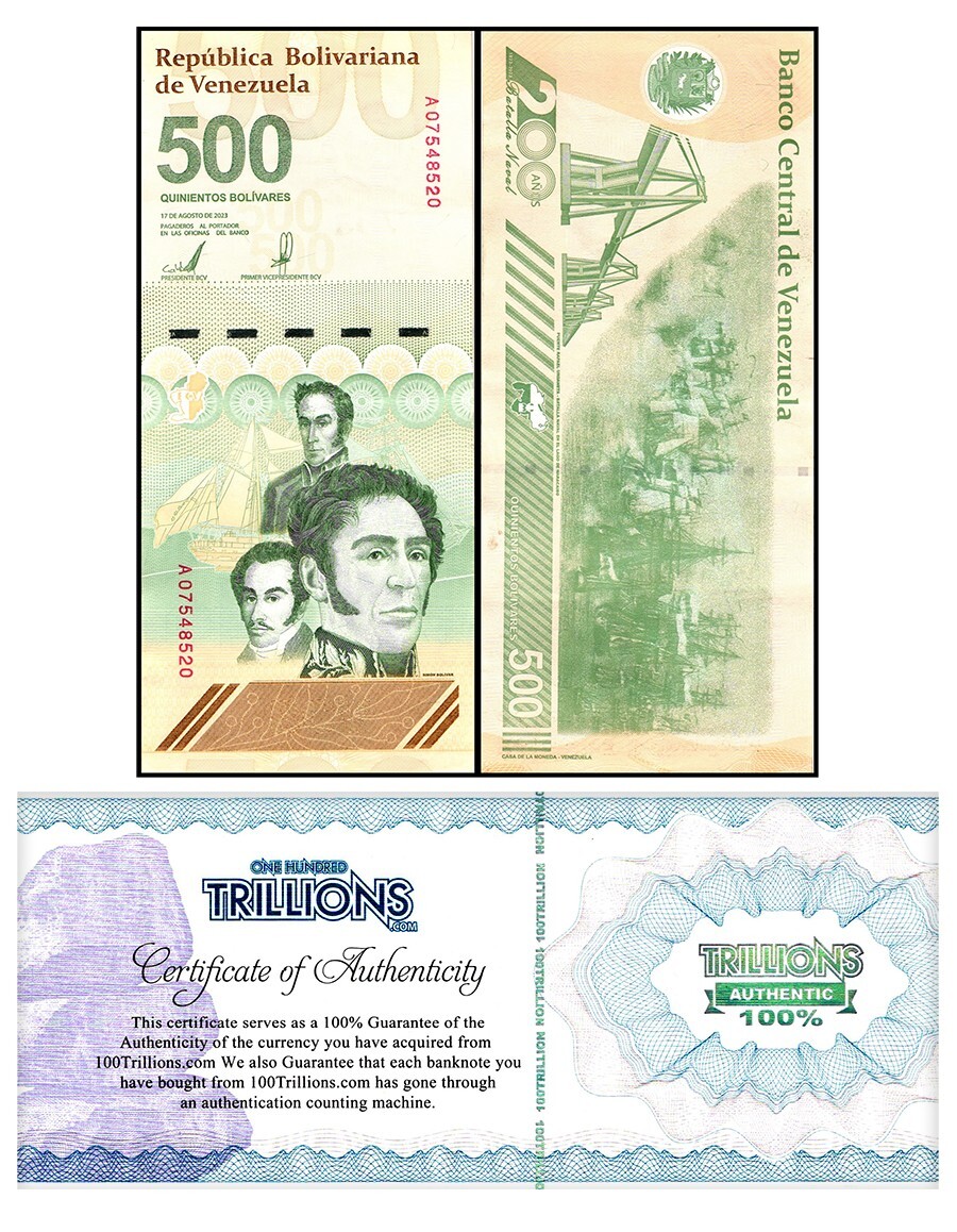 VENEZUELA 500 DIGITALES qty 1 2023 CIR 500 million bolivar USA*