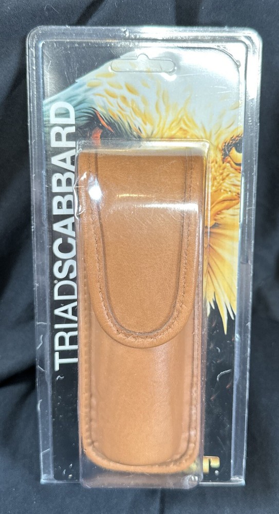 ASP Triad Scabbards Clip-On Carrier Flashlight Case Leather