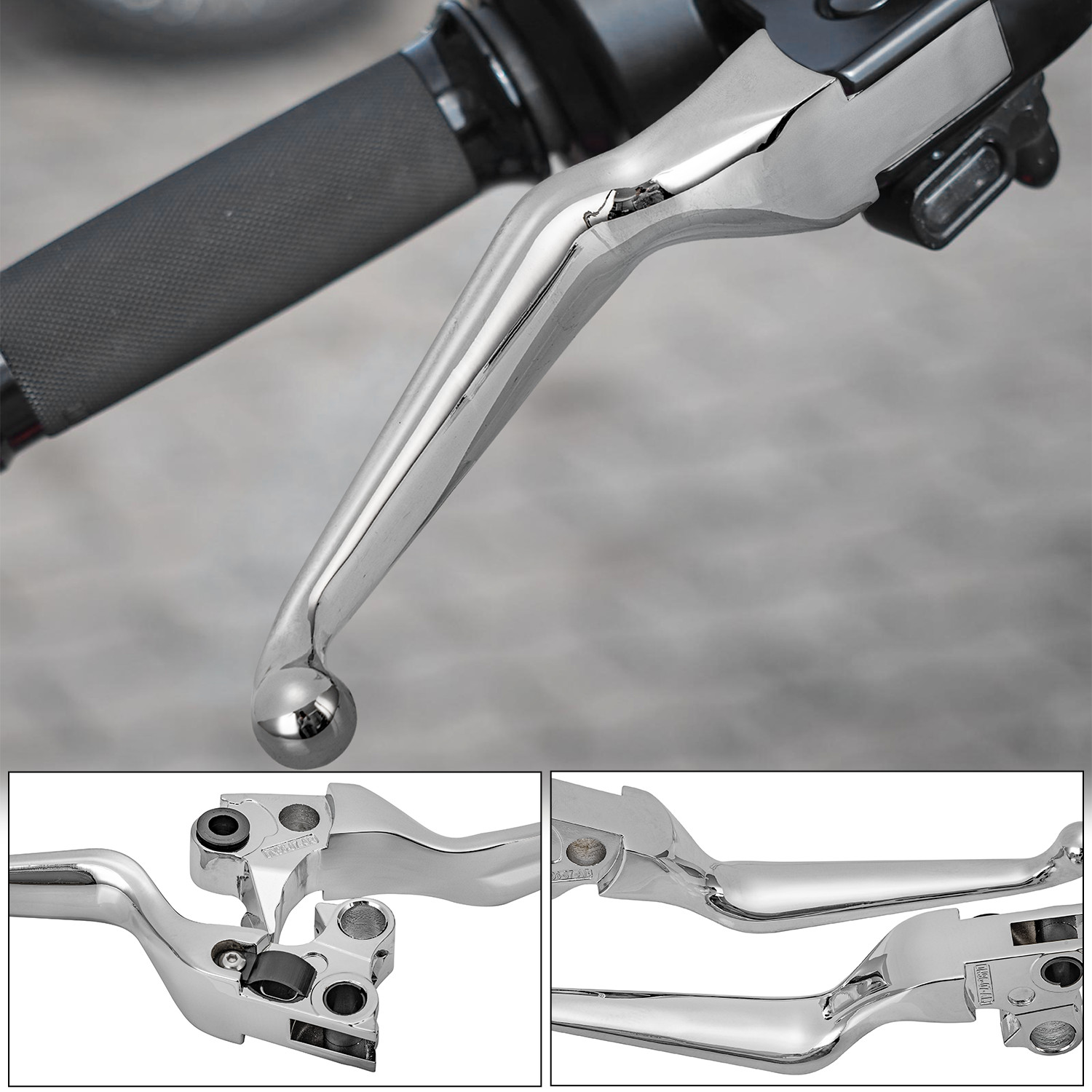 NEW Chrome Clutch Brake Lever Hand Levers Handbrake For Harley Road King Softail