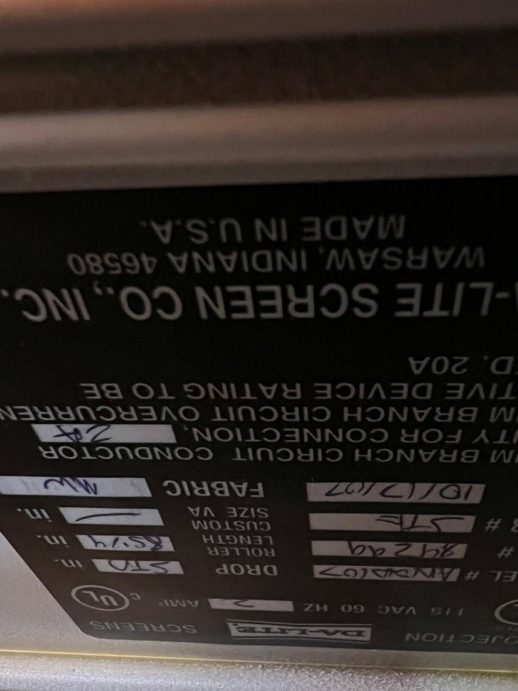 Da-Lite Advantage Electrol (84299) 100" 4:3 Projector Screen