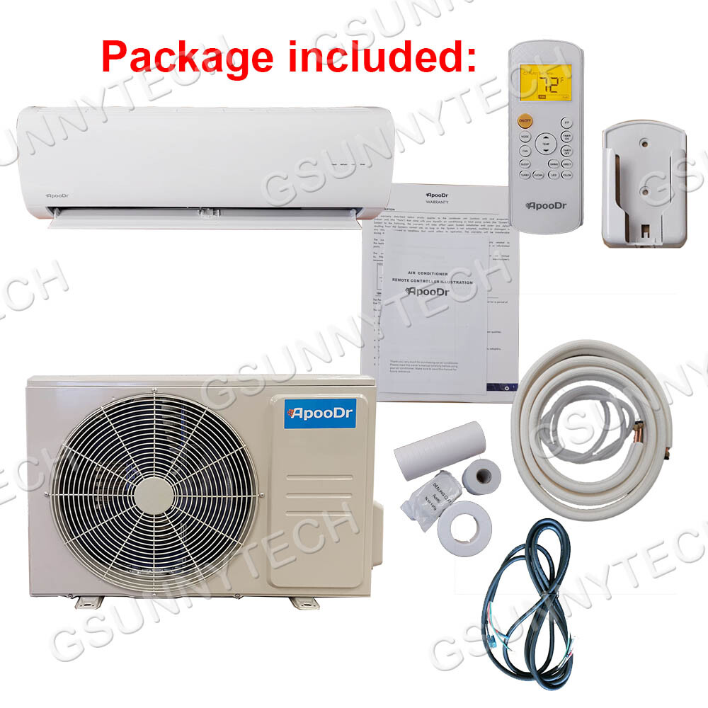 12000 BTU Mini Split 17.4 SEER2 INVERTER Air Conditioner Heat Pump 110V 16feet