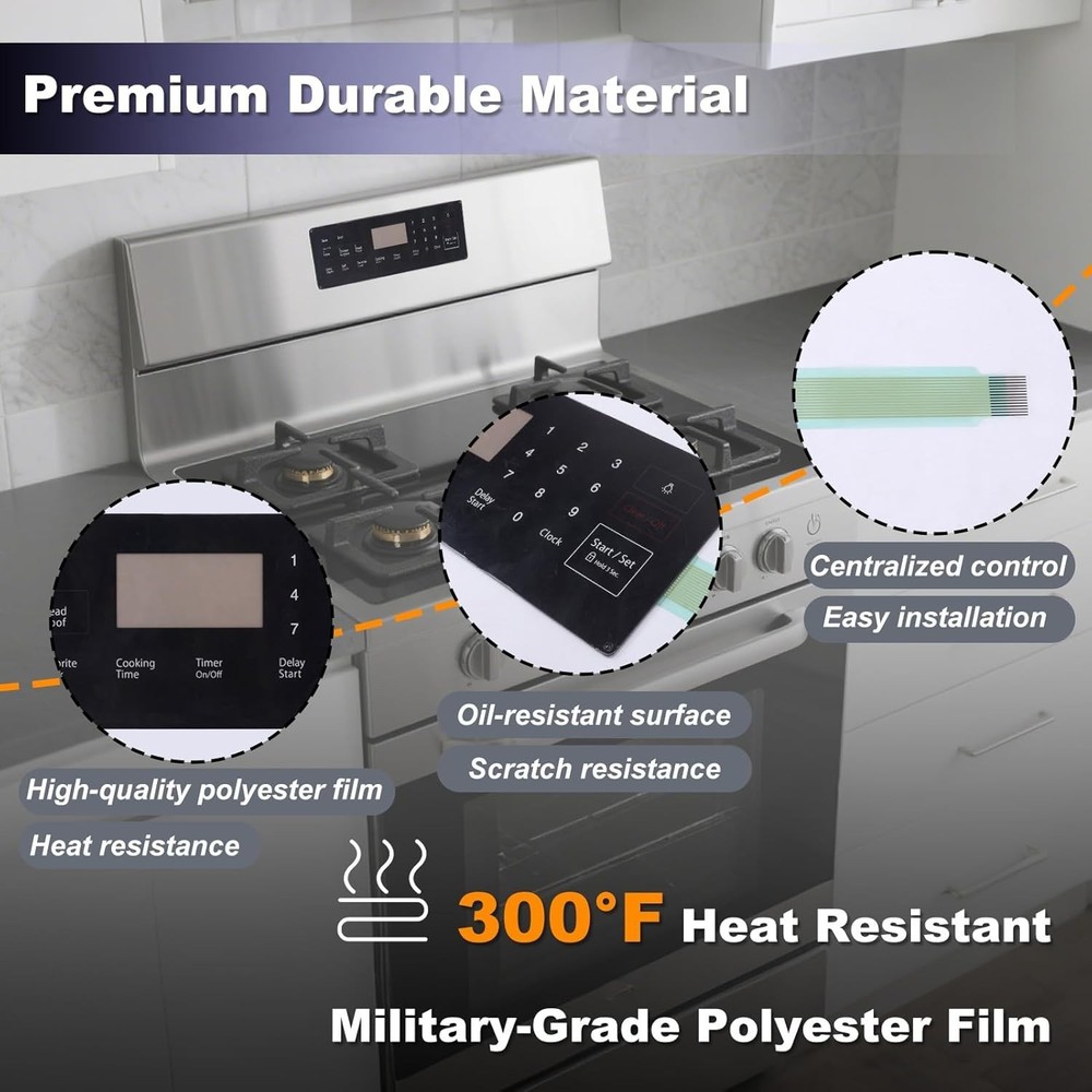Samsung Oven Range Membrane Switch Touchpad Replacement - Durable & Reliable