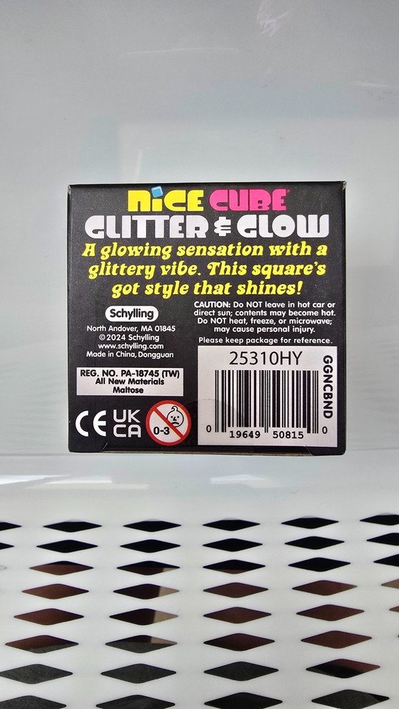BLUE NEEDOH NICE CUBE GLITTER & GLOW! NEW! SUPER SOLID SQUISH!