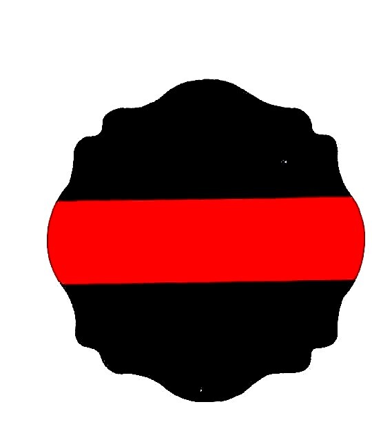 TWENTY (20) THIN RED LINE HIGHLY REFLECTIVE FIREFIGHTER I.D. DECALS