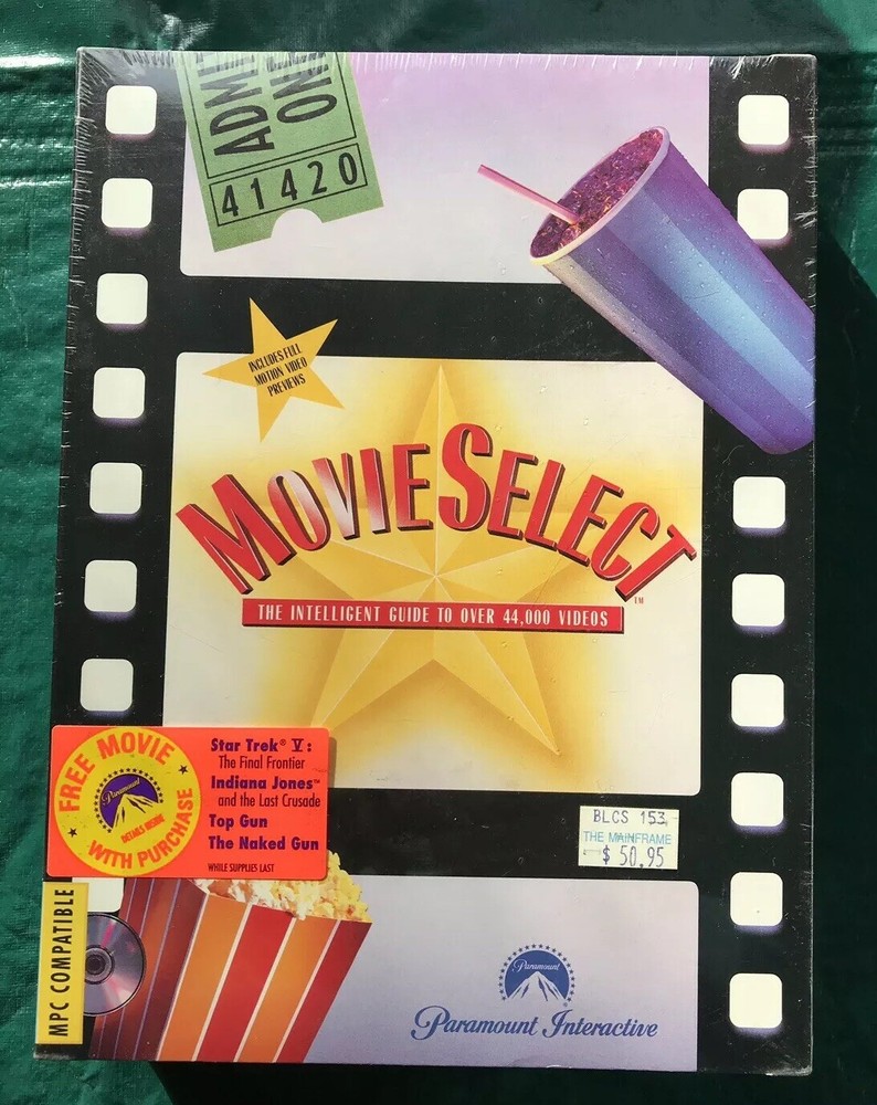 NIP Movie Select MPC Compatible Paramount Interactive Guide Windows PC Sealed