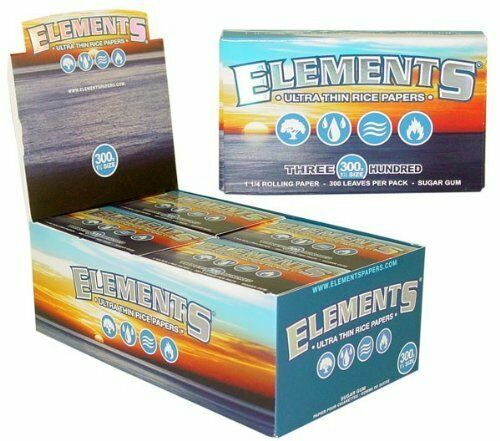 AUTHENTIC Elements (300 Papers Pack) Rolling Papers 1 1/4" **FREE SHIPPING**