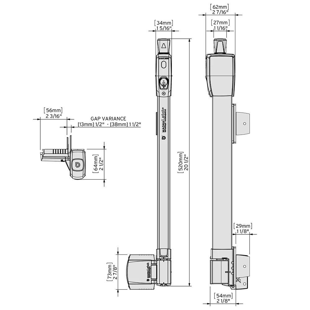 D&D MagnaLatch Lockable Top Pull S3 Gate Latch