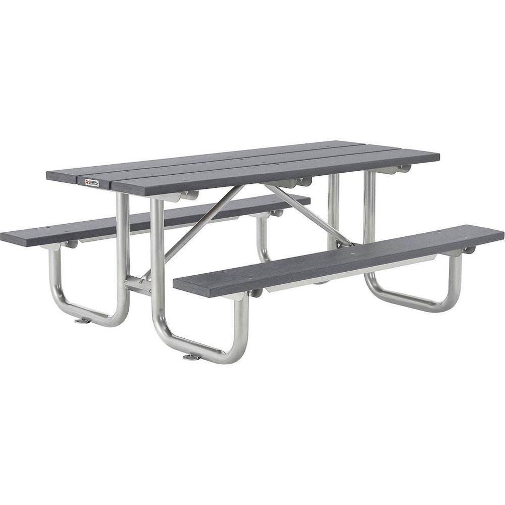 Global Industrial Outdoor 8' Rectangular Picnic Table Recycled Plastic with