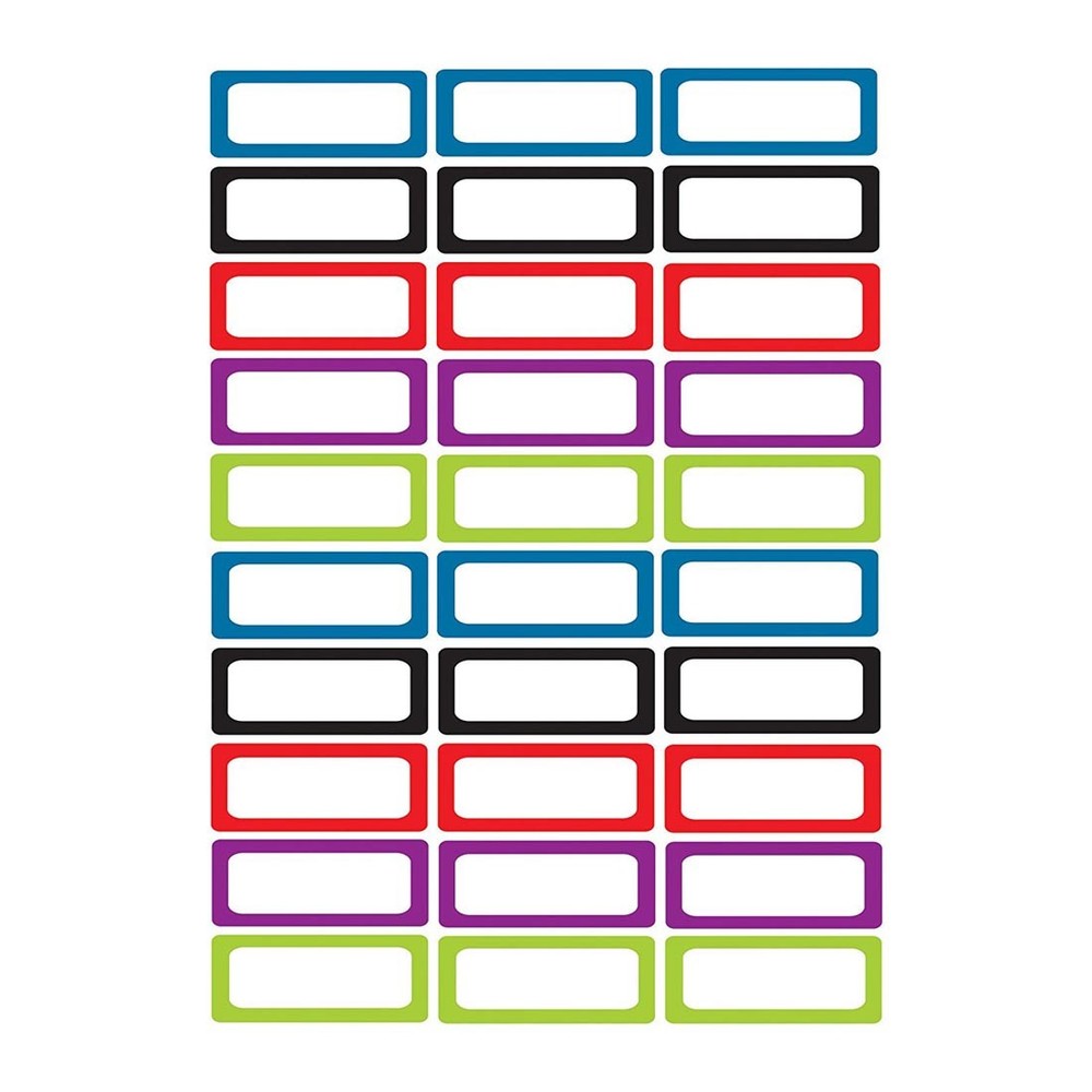 Solid Color Border Small Magnetic Nameplates/Labels