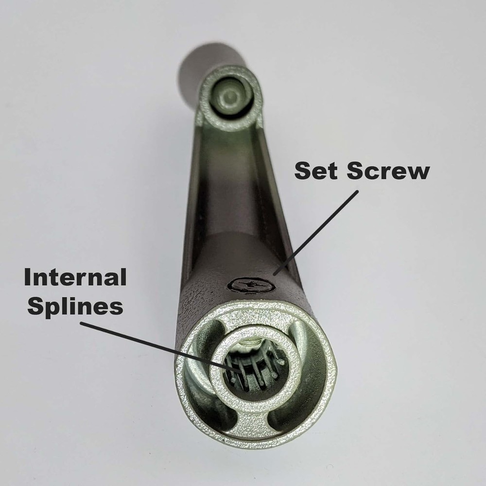 H 3966 Stone Crank Handle - Smooth 360-Degree Window Operation, Easy Install